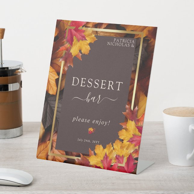 Expositor En L Otoño Woody Brown & Elegant Golden Dessert Bar (Subido por el creador)