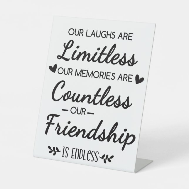 Expositor En L Our Laughs Are Limitless Friendship Quote (Anverso)