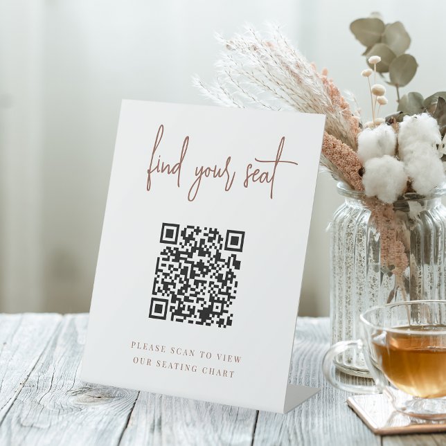 Expositor En L Oxido | Asientos de Boda de código QR manuscritos (Subido por el creador)
