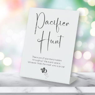 Expositor En L Pacificador de script moderno Hunt Baby Shower
