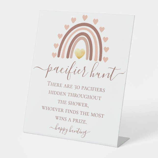 Expositor En L Pacifier Hunt Baby Shower (Anverso)