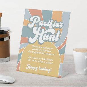 Expositor En L Pacifier Hunt Groovy Retro Sunshine Baby Shower