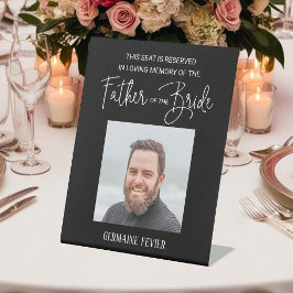 Expositor En L Padre de la novia en memoria de la foto Boda negro