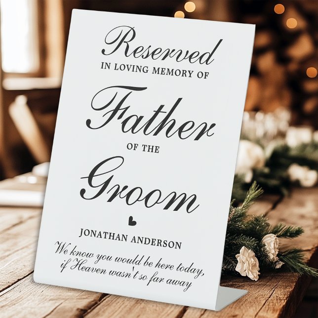 Expositor En L Padre del Boda en memoria de los asientos reservad (Subido por el creador)