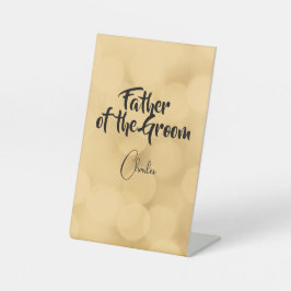 Expositor En L Padre del Groom - texto editable sobre oro