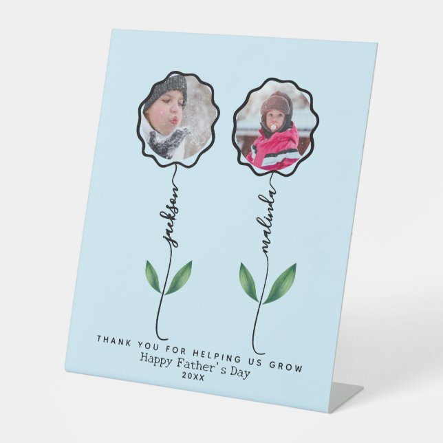 Expositor En L Padre Personalizado Jardín Foto regalo de los niño (Anverso)