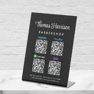 Expositor En L Pagar con código QR de Paypal Venmo CashApp Zelle