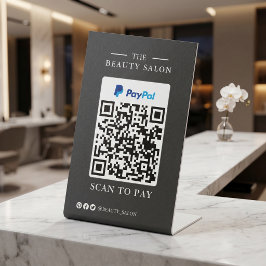 Expositor En L Pagar escaneando un código QR simple de carbón osc