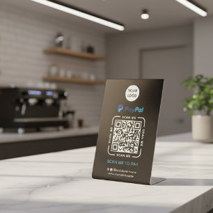 Expositor En L Pago con código QR de Paypal Escanee para pagar