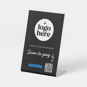 Expositor En L Pago con código QR del logotipo de la empresa Esca