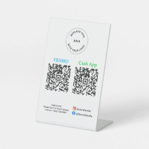 Expositor En L Pago con código QR - Escanea para pagar logotipo d