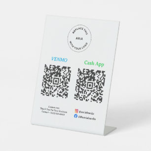 Expositor En L Pago con código QR - Escanear para pagar logo de l