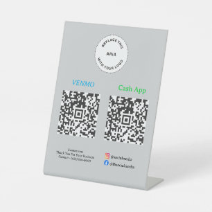 Expositor En L Pago con código QR - Escanear para pagar logotipo 