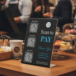 Expositor En L Pago con código QR - Escanear para pagar logotipo 