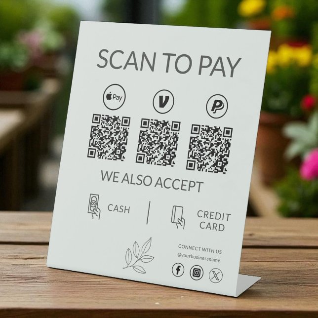 Expositor En L Pago con código QR para pequeñas empresas: escanee (Subido por el creador)