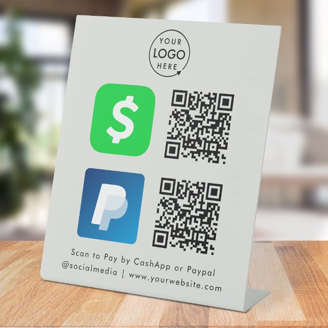 Expositor En L Pago de código QR | CashApp Paypal Scan para pagar (Subido por el creador)