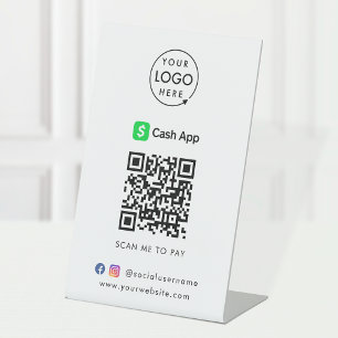 Expositor En L Pago de código QR de CashApp Escanear para pagar