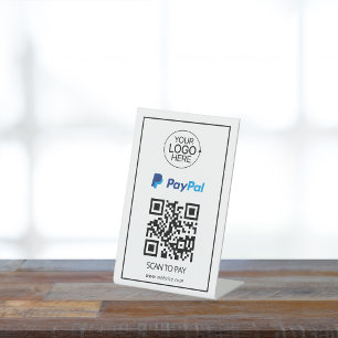Expositor En L Pago de código QR de PayPal Añadir logotipo sin co