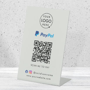 Expositor En L Pago de código QR de Paypal Escanear para pagar