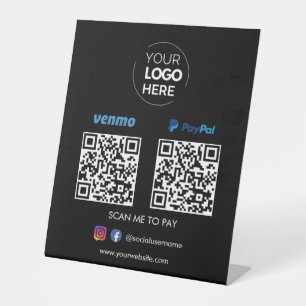 Expositor En L Pago de código QR de Paypal Venmo Escanear para