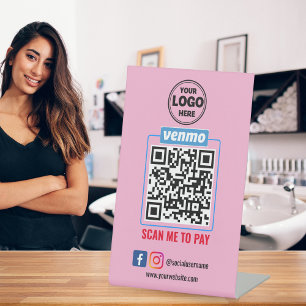 Expositor En L Pago de código QR de Venmo Búsqueda inteligente