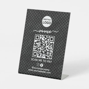 Expositor En L Pago de código QR de Venmo   Logotipo de escaneo p