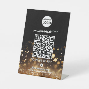 Expositor En L Pago de código QR de Venmo   Logotipo de escaneo p