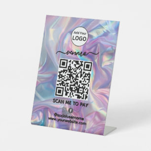 Expositor En L Pago de código QR de Venmo   Logotipo de escaneo p