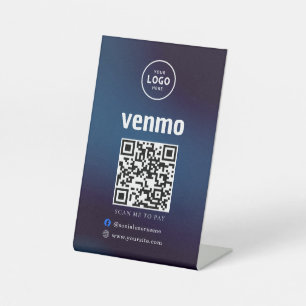 Expositor En L Pago de código QR de Venmo Logotipo de escaneo p