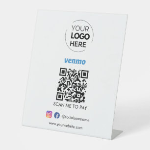 Expositor En L Pago de código QR de Venmo Logotipo de escaneo p