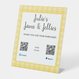 Expositor En L Pago de código QR en color amarillo