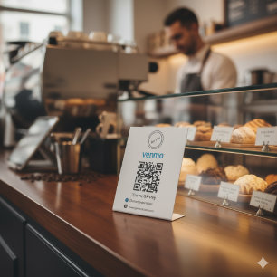 Expositor En L Pago de código QR en el marco del logotipo de nego