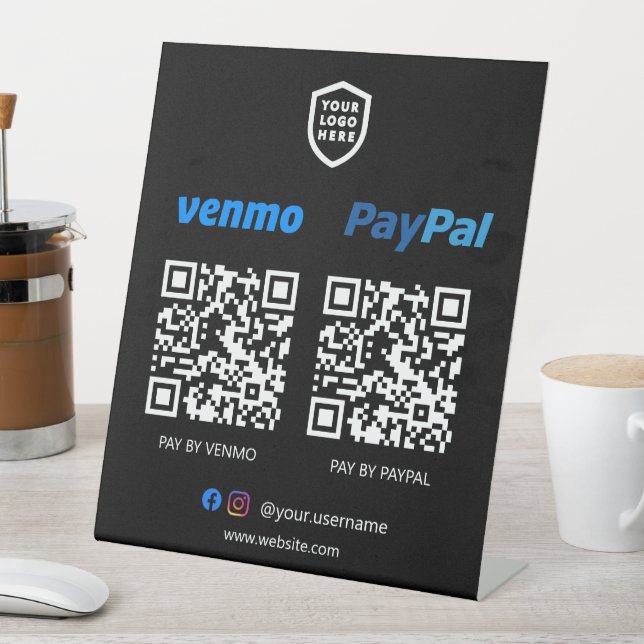 Expositor En L Pago de código QR | Escaneo Venmo y Paypal para pa (In Situ)