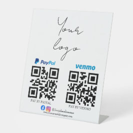 Expositor En L pago de código QR | logotipo de escaneo para pagar