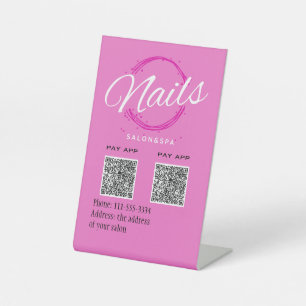 Expositor En L Pago de código QR minimalista moderno para salón d