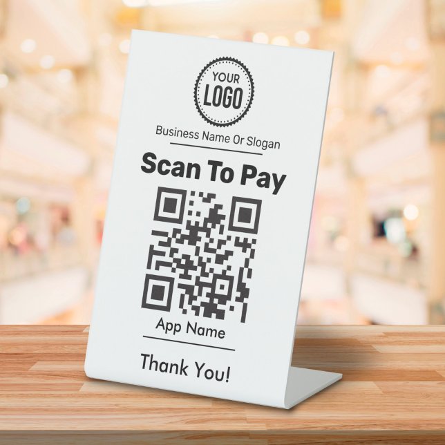 Expositor En L Pago de código QR por cartera digital en línea (Subido por el creador)