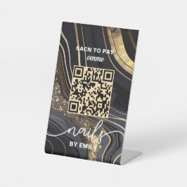 Expositor En L Pago de código QR por venta de uñas | Escanear par