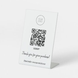 Expositor En L Pago de código QR Su logotipo Pagar aquí