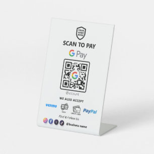 Expositor En L Pago de código QR único Análisis blanco a pagar