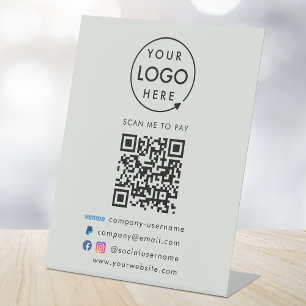 Expositor En L Pago de código QR Venmo Paypal Payment Business