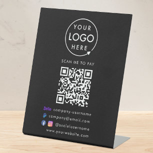 Expositor En L Pago de código QR Zelle Paypal Payment Business