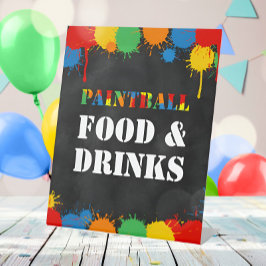 Expositor En L Paintball Splatter Food Birthday Boys