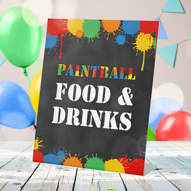 Expositor En L Paintball Splatter Food Birthday Boys (Subido por el creador)