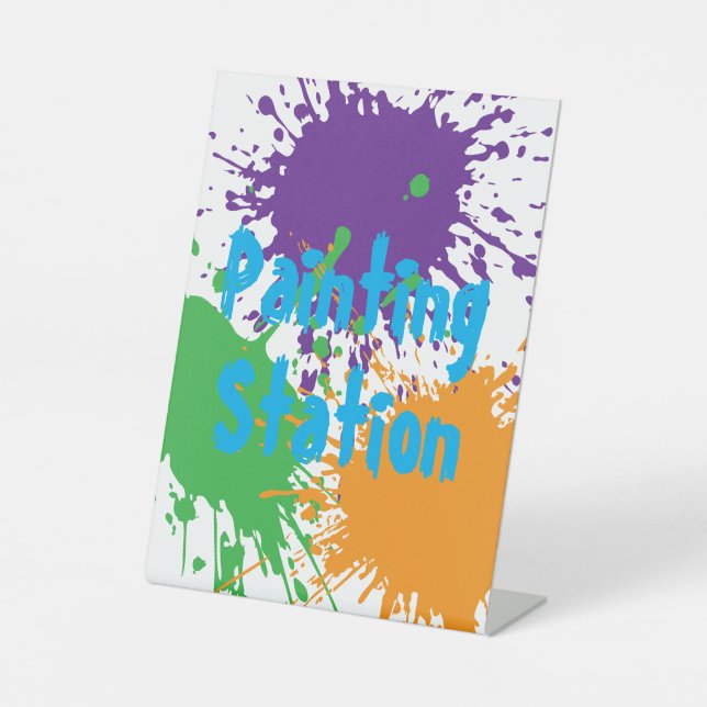 Expositor En L Painting Party Kids Birthday Painting Station (Anverso)
