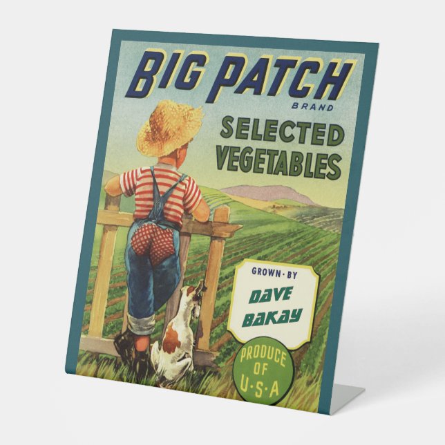 Expositor En L País americano personalizado agricultor casero (Anverso)