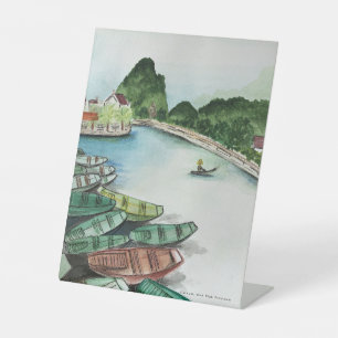 Expositor En L Paisaje acuático, Vietnam, Poster Tam Coc