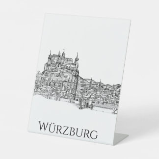 Expositor En L Paisaje urbano minimalista de Würzburg, Baviera