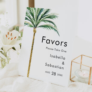 Expositor En L Palm Tree Destination Wedding Favors