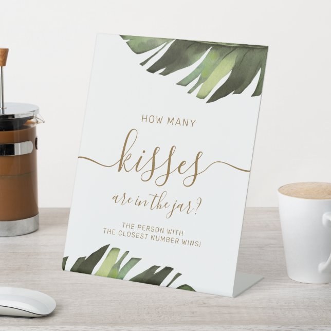 Expositor En L Palm Tropical Cuántos Besos Hay En El Rótulo Jar (In Situ)