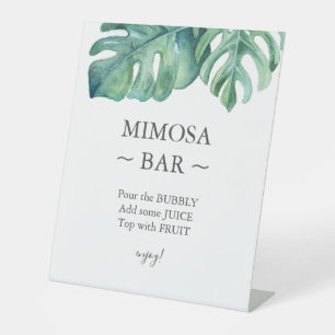 Expositor En L Palmas tropicales Ducha de novias Rótulo bar Mimos